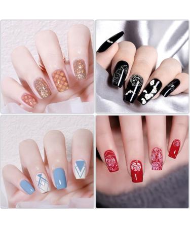 8 Colors Nail Stamper Kit with Storage Bag - Nail Stamping Plates & UV LED Gel Polish Set - Buy Online on GoSupps.com