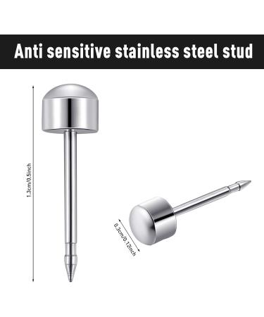 Yaomiao 20 Pairs Stainless Steel Piercing Earrings - Anti-Sensitive & Rustproof Studs for Body, Ear, Nose, Navel - Salon Quality - Buy Online on GoSupps.com