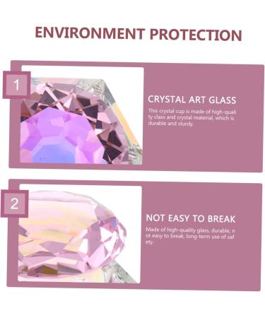 DRESSOOS 1pc nail art crystal cup glass dappen dish for glassware tools with lid clear dappen dishes cup nail powder bowl nail liquid bowl cups glass Powder plate crystal art glass optional 7.5x6cm Pink - Buy Online on GoSupps.com