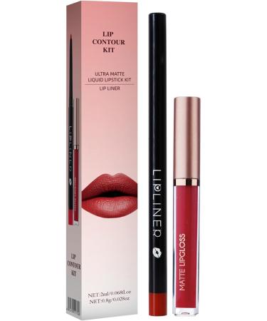 Lip liner stick lip contour liner lipstick set long lasting contour set for women and girls beauty summer winter outdoor dates and travel - Buy Online on GoSupps.com