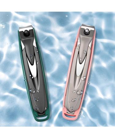 AUklOPVZZ Anti-Splashing Nail Cutter Professional Grade Stainless Steel Clippers for Mess-Free Manicures Colorful Nail Clippers Green Oblique Mouthpiece Oblique mouthpiece Green - Buy Online on GoSupps.com