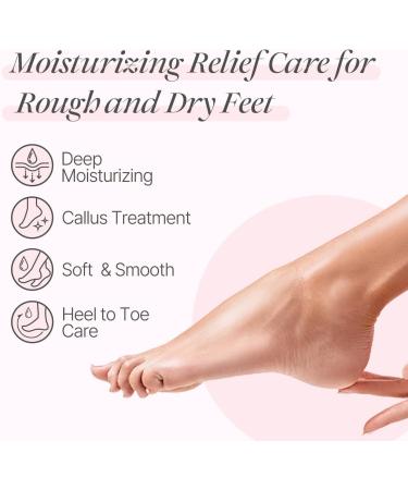 PETITFEE Rose Petal Satin Foot Mask (5 Pairs) - Nourishing Rose Scented Foot Repair Masks with Peptide Collagen Shea Butter & Urea for Silky Smooth Feet - Intensive Foot Treatment - Buy Online on GoSupps.com