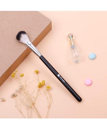 Ducare Fan Brush - Highlighter & Setting Makeup Tool - Silvery & Black - Buy Online on GoSupps.com