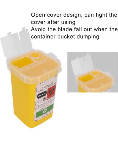 Sharps Disposal Container Disposal Blade Container Barbershop Hair Salon Shaving Knife Blade Disposal Collect Box for Home and Professional use(yellow) - Buy Online on GoSupps.com