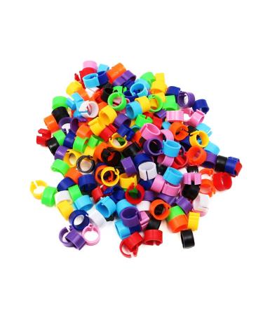 Ancllo 200 pieces 8 mm No Numbers Bird'sbone tapes Plastic multicolored pigeon base rings Clip-on leg rings for chicks Tauben Parrot Opening Board cuff rings-10 colors mixed - Buy Online on GoSupps.com