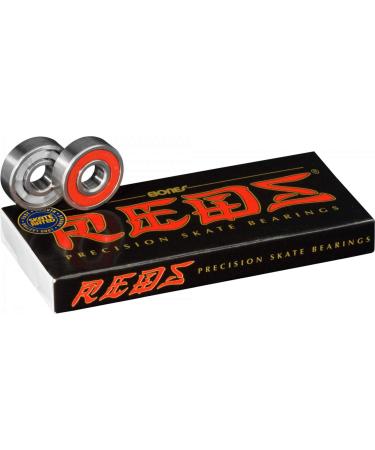 Bones REDS Skateboard Bearings 8 pack Black