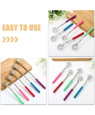 Beaupretty Extendable Back Scratchers - 5-Piece Portable Telescopic Scratching Tool Set | Metal Base & Rubber Racks for Ultimate Relaxation - Buy Online on GoSupps.com