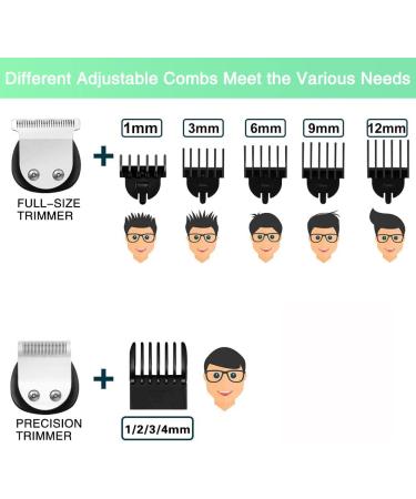 Brightup Beard Trimmer for Men - Electric Razor & Shaver Cordless Hair Clippers Trimmers Set IPX7 Waterproof Mens Grooming Kit for Shaving Face Mustache Body Ear Nose Hair Trimmer Gifts for Men Black - Buy Online on GoSupps.com