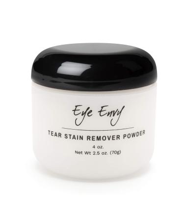 Eye Envy Tear Stain Remover Powder for Dogs and Cats|100% Natural, Safe|Apply around eyes|Absorbs and repels tears|Keeps area dry|Treats the cause of staining|Effective and non-irritating, 4oz