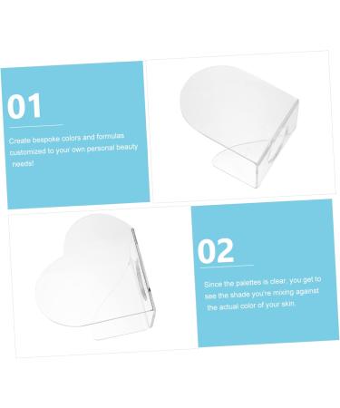 2pcs Heart-Shaped Nail Art Palette & Mixing Tray - Acrylic Makeup Eyeshadow Organizer for Nail Polish & Paint - Buy Online on GoSupps.com