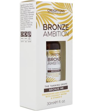 Creightons Bronze Ambition Bronze Ambition The Tanning Drops (30ml) - Nourishing & Hydrating. With Coconut Water & Vitamin E. Tropical Coconut Fragrance - Buy Online on GoSupps.com