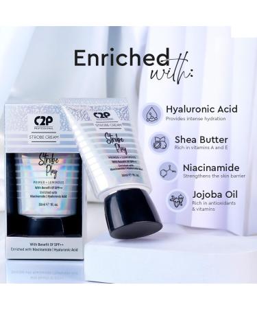 C.2.P P-r.o Strobe Cream SPF++ Gold 30g | Niacinamide & Hyaluronic Acid | Moisturizer + Highlighter + Primer | Flawless Radiant Dewy Skin | Illuminating & Glowing Makeup Base - Buy Online on GoSupps.com