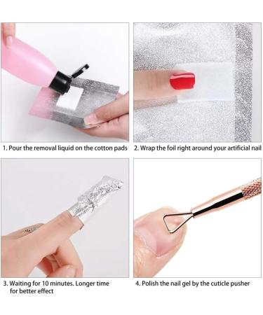 Mkcavne Gel Polish Remover Set - Foil Nail Strips for Easy and Mess- Removal 300 Pieces. - Buy Online on GoSupps.com