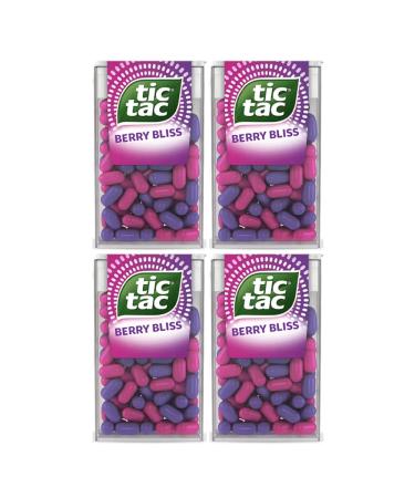 4 x Berry Bliss Tic Tac Mint Sweets For Little Moments of Refreshment - Sold By VR Angel Berry Bliss 4 Count (Pack of 1)