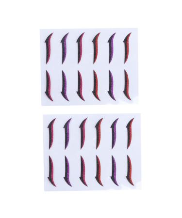 Didiseaon 12 Pairs Glitter Eyeliner Makeup Stickers Glitter Eye Shadow Pink Tape Dusting Powder Reusable Double Eyelid Tapes Instant Eye Lift Decal Eye Makeup Tool Cosmetic Accessories