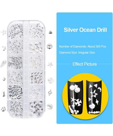 3 Boxes Nail Art Rhinestones & Gems Set - Clear Crystals Mix Sizes, 2 Picker Tools, Wooden Sticks, Tweezer - Buy Online on GoSupps.com