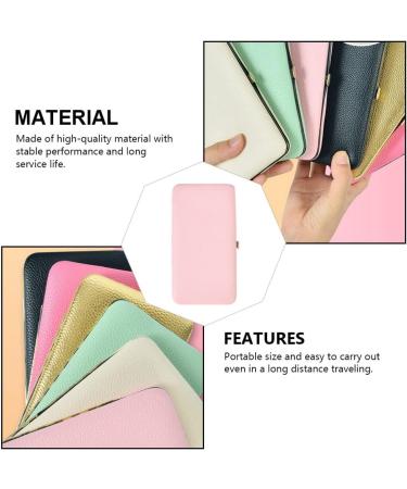 Frcolor Pink Tweezers Storage Box for Eyelash Extensions - Makeup Tool Case & Scissor Holder | Travel-Friendly Leather Container 18x9.8cm - Buy Online on GoSupps.com