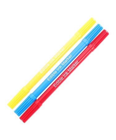 Ciieeo 3pcs Baking Pen Food Pen Food Grade Edible Markers Gummy Foods Red Pen Baking Edible Marker Plastic