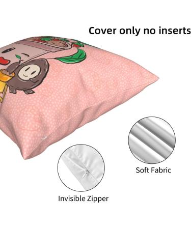 YYHHAOFA Sunflower Seeds and Strawberries Picture Universal Pillowcase for All Seasons 18"x18" : Soft and Comfortable Suitable for car Sofa Black 18 x 18-Inch - Buy Online on GoSupps.com