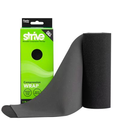 STRIVE Compression Infrared 6"x60" Therapy Wrap for Wrist, Arm, Leg, Ankle, Elbow. Enhances Blood Flow, Reduces Swelling, Accelerates Healing. Black, Made in the USA Black 6" x 60" Infrared Wrap