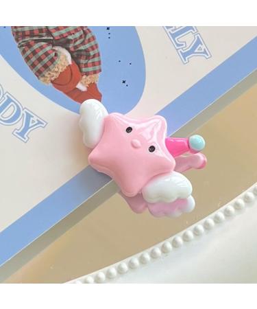 Metal Duckbill Star Hair Clip Angel Wing Decorative Cute Hair Barrettes For Styling Hair Accessories For Women Girls Cute Mini Star Small Hair Clip For Styling For Women Girls Thin Hair Thick Hair