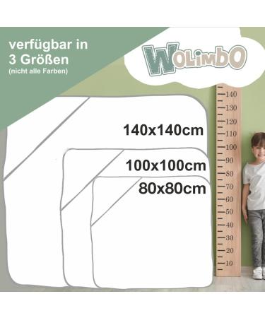 Personalized Wolimbo Hooded Towel for Baby & Children - Crystal Blue 80x80 cm with Custom Name & Motif - Buy Online on GoSupps.com