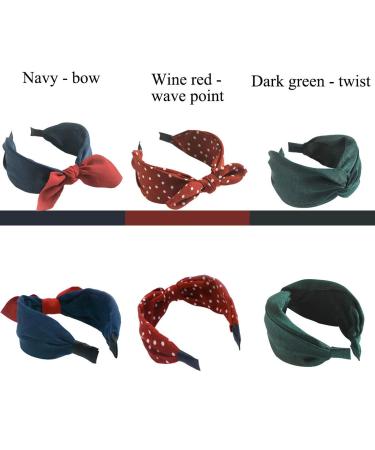 LZYMSZ Knotted Headbands for Women - 6pcs Wide Stripes & Floral Print Hair Hoops - Buy Online on GoSupps.com