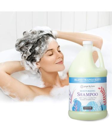 Ginger Lily Farms Botanicals Moisturizing Shampoo - Island Tranquility, 100% Vegan, Cruelty-Free, Green Tea Lemongrass Scent - 1 Gallon Refill - Buy Online on GoSupps.com