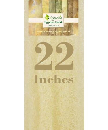 NileCart Natural Organic Egyptian Loofah Sponges - Large Exfoliating Shower Body Scrubber for Radiant Skin - 22 Inch - Pack of 1 - Buy Online on GoSupps.com