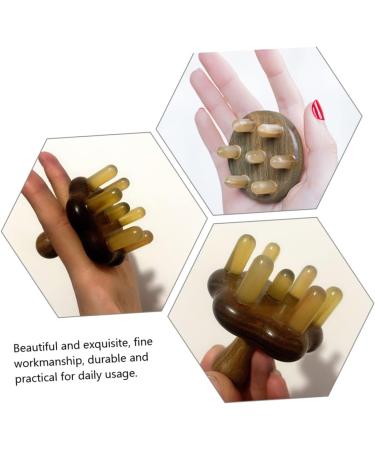 FRCOLOR 4pi ces Peigne De Massage Corne Naturelle Peigne Antistatique Pour Soin Des Cheveux Stimule La Circulation Sanguine Et Douleurs Musculaires 7x6cmx4pcs comme indiqu x4pcs - Buy Online on GoSupps.com