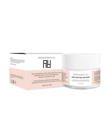 Ras Age Defying Retinol for Face Eyes and Neck Reduces Fine Lines and Large Pores Exfoliate and Increase Collagen Improves Skin Quality with Vitamin B3 Rose Extract Chamomile Centella Asiatica.