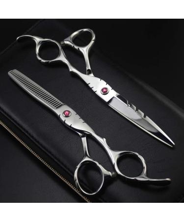 Hairdressing Scissors with Sharp Barbers Scissors Professional Hairdresser Scissor Set Light Thinning Scissors for Hair Cutting Salon flatcut5.5inch A flatcut5.5inch - Buy Online on GoSupps.com