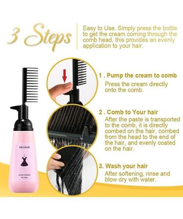 dijiusidy Girl Curly Hair Straightening Cream Smoothing Nourishing Beauty Girlfriends Accessory Professional Salon Barbershop - Buy Online on GoSupps.com