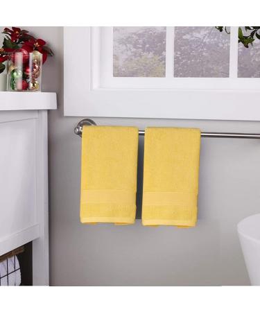 RUIBOLU 100% Cotton Ultra Soft Hand Towels - 2 Set, 14x30 Bath, Hand, Face, Gym Towels - Yellow - Buy Online on GoSupps.com
