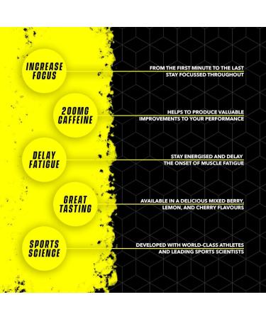 Focus90 Lemon Caffeine Energy Gels (12 x 70g) - 200mg Caffeine Per Serving Quick Release Pre-Workout Gel by Soccer Supplement Informed Sport Tested - Buy Online on GoSupps.com