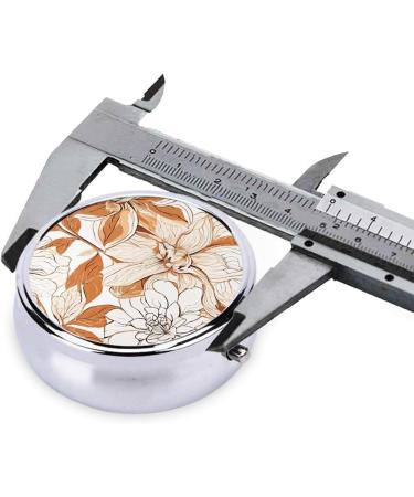Hibiscus Flowers Mini Round Pill Box | 3 Compartment Travel Pill Organizer | Portable Medicine Case for Home & Office - Buy Online on GoSupps.com