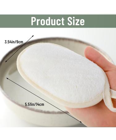 Exfoliating Loofah Sponge Pads - 3 Pcs Natural Body & Facial Scrubber for Men & Women | Deep Cleaning Soft Luffa for Dry Skin | International Shipping Available - Buy Online on GoSupps.com