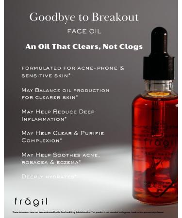 Goodbye to Breakout Face Elixir Hydrating Face Oil for Women | Natural Cruelty-Free Plant-Based Vitamin C Oil for Oily & Troubled Skin + Acne-Prone Skin Treatment | Handcrafted in USA 1.69 fl oz - Buy Online on GoSupps.com