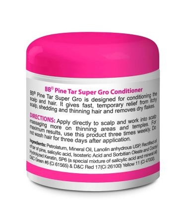 Bronner Bros BB Pine Tar Super Gro Treatment for Dandruff - Scalp Relief Moisturizer & Deep Conditioner - 6 oz - Buy Online on GoSupps.com