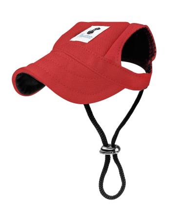 Pawaboo Dog Baseball Cap Adjustable Sun Protection Hat Dog Cap with Ear Holes for Puppy Pet - X-Large Red XL Red