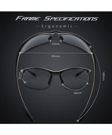 JULI Polarized Sports Sunglasses | Tr90 Unbreakable Frame | for Men & Women | Running, Fishing, Baseball, Driving | MJ8002 Carbon Fiber/Grey - Buy Online on GoSupps.com