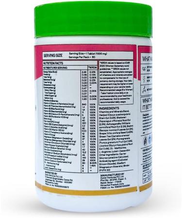 OZIVA Daily Women s Multivitamin Tablets | Multivitamins for Women s Daily Energy Holistic Health & Hormonal Balance | with 23 Daily Multivitamins & Minerals Shatavari Brahmi 60 Capsules - Buy Online on GoSupps.com