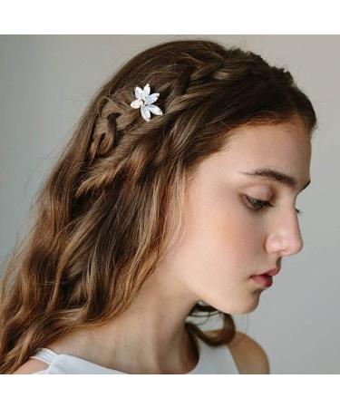 Runmi Silver Wedding Hair Needles - Crystal Bride Headdress Accessories for Women & Girls (3 Pieces) - Buy Online on GoSupps.com