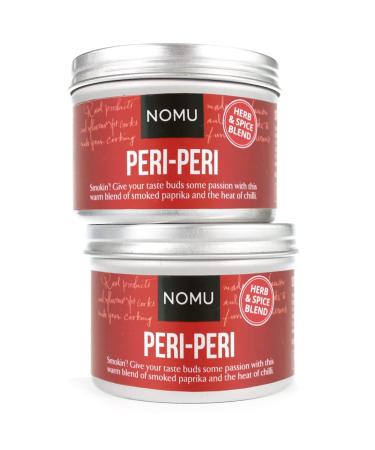 NOMU Peri Peri Seasoning Blend (2-Pack | 4.58oz) - Rub Mix of 13 Premium Herbs, Spices & Chili - Paleo, Vegan, Non-Irradiated, No MSG or Preservatives Peri-peri
