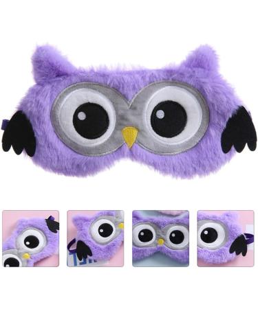 EXCEART Owl Eye Cover - Cute Cartoon Animal Sleep Mask for Kids & Adults - Purple - Buy Online on GoSupps.com