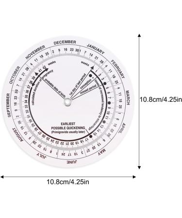 Homeriy Pregnancy Wheel - 8 Piece Pregnancy Calculator for Healthcare Professionals & Expecting Mothers | International Shipping Available - Buy Online on GoSupps.com