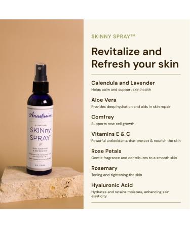 Nature's Rite Anastasiia SKINny Spray Face Mist for All Skin Types Facial Hydrating Spray Face Moisturizer - 4 oz - Buy Online on GoSupps.com