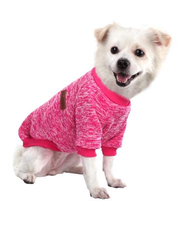 Hualisiji dog sweater Small dog chihuahua sweater dogs hoodie dogs knitting sweater warm and light with a soft texture elasticity easy to wear (rose red xxl) rose red xxl - Buy Online on GoSupps.com