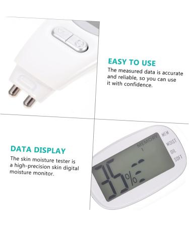 minkissy 3 Sets Moisture Tester Skin Sensor Tester Skin Care Device Softness Analyzer Skin Analyser Skin Water Oil Tester Digital Skin Detector Pen White The Face Abs Skin Care Instrument - Buy Online on GoSupps.com