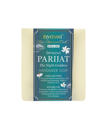 Luxurious Parijat Handmade Natural Soap - Shea Butter & Jojoba Oil Jasmine Fragrance for All Skin Types - 75g - Buy Online on GoSupps.com